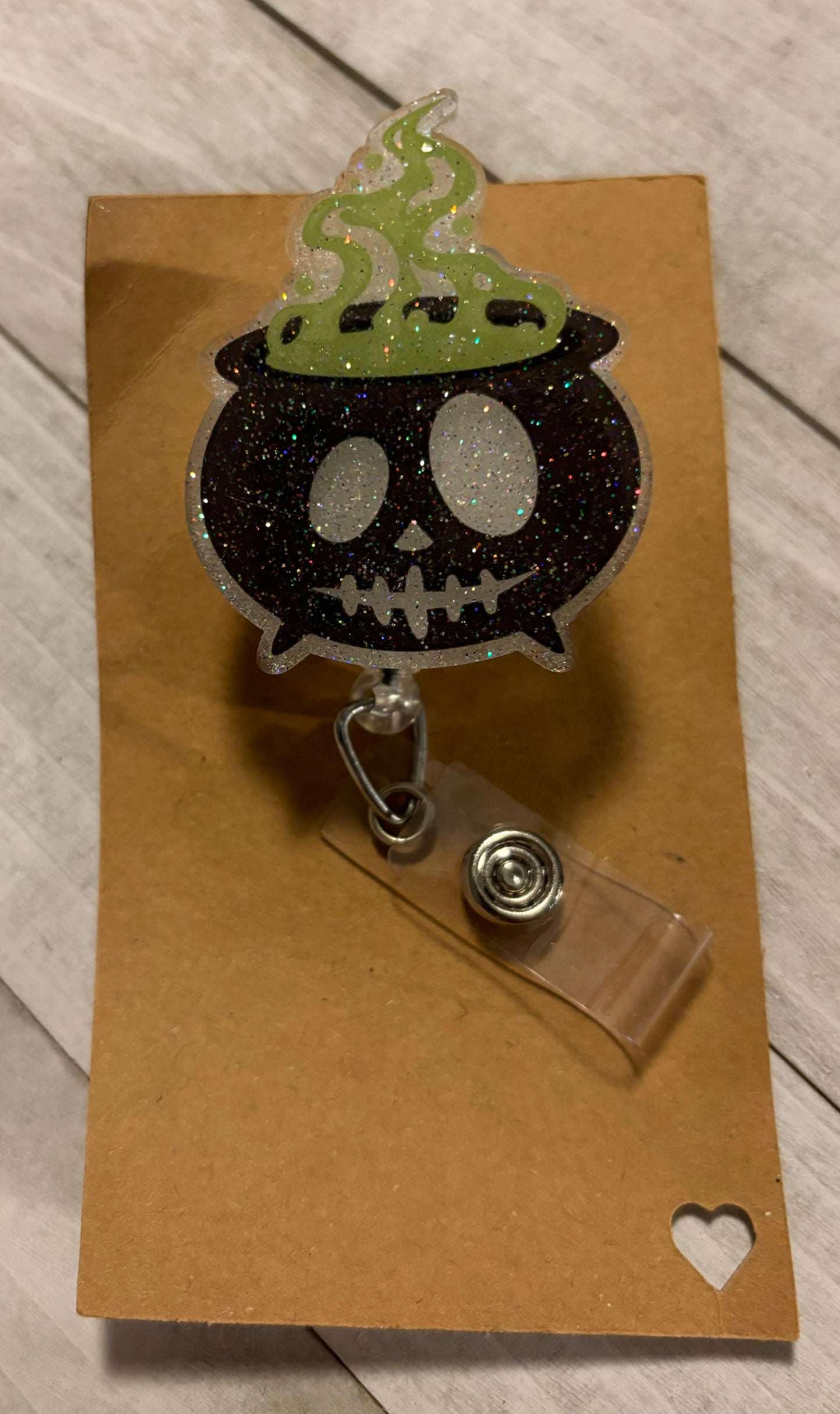 Halloween Cauldron Badge Reel