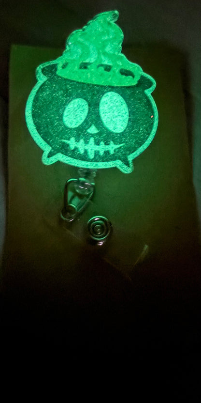 Halloween Cauldron Badge Reel